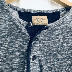Lucky Brand XXL Long Sleeve Heathered Henley